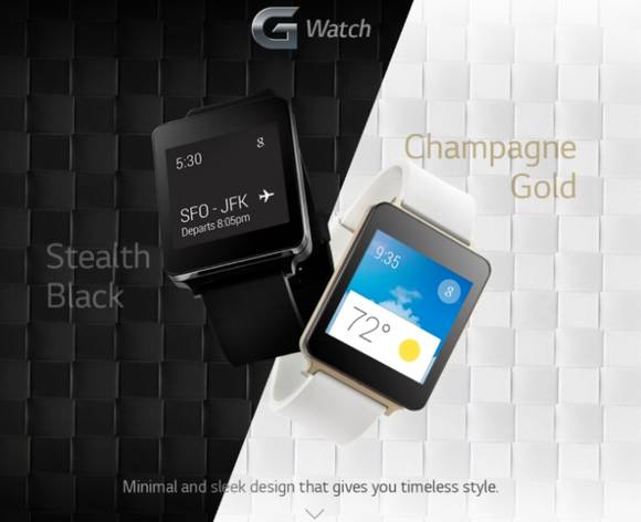 LG전자가 구글과 공동 개발중인 ‘G워치’(사진 제공: LG전자)