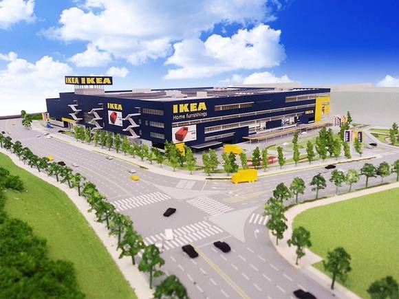 이케아가 KTX 광명역세권에 신축 예정인 광명점(한국1호점) 조감도(사진 제공: 이케아코리아)