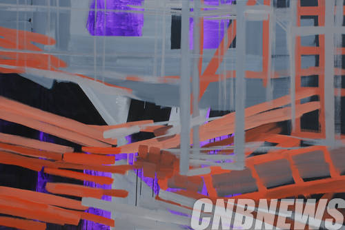 정직성, '201409'. acrylic and oil on canvas, 130.3×194cm, 2014.