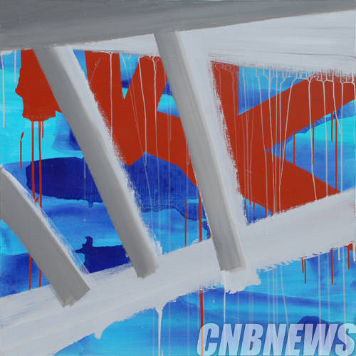 정직성, '201415'. acrylic and oil on canvas, 90×90cm, 2014.