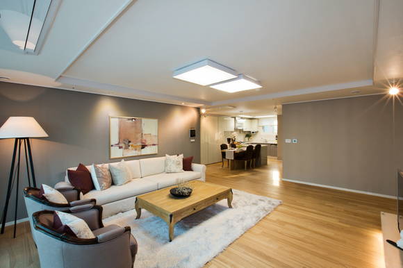 아크로힐스 논현 113A형 거실 전경(사진 제공: 대림산업)