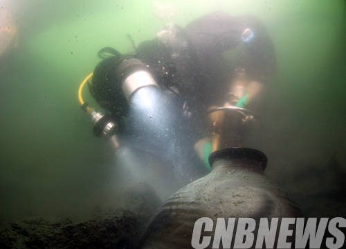 마도 3호선 수중조사 모습.(사진=문화재청)