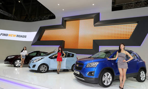 쉐보레의 2014 부산국제모터쇼 전시 라인업(사진 제공: 쉐보레)