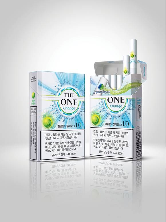 초저타르 캡슐 담배 ‘더원 체인지’(사진 제공: KT&G)