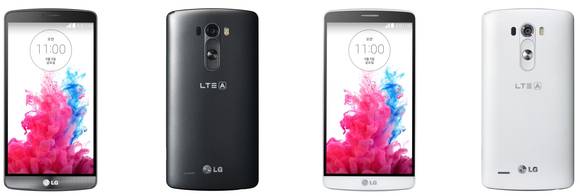 티탄·화이트 2종의 색상으로 출시된 ‘G3 A’의 전·후면(사진 제공: SK텔레콤)