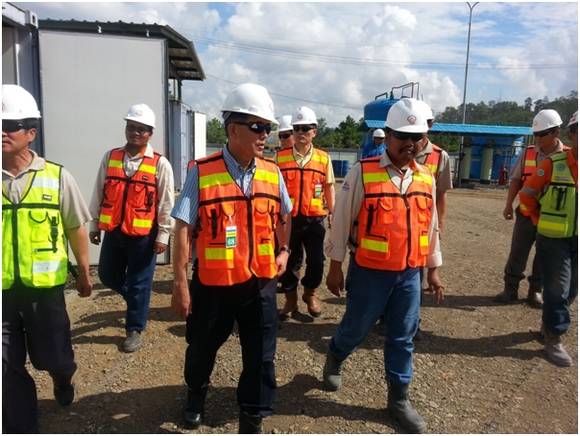 ㈜한화 심경섭 대표이사가 인도네시아 KIDECO 광산을 방문, 한화 화약공장과 발파현장을 점검했다(사진 제공: ㈜한화)