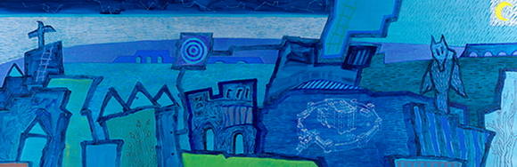 월광(Moon Light), 캔버스에 아크릴릭, 76x227cm, 2011