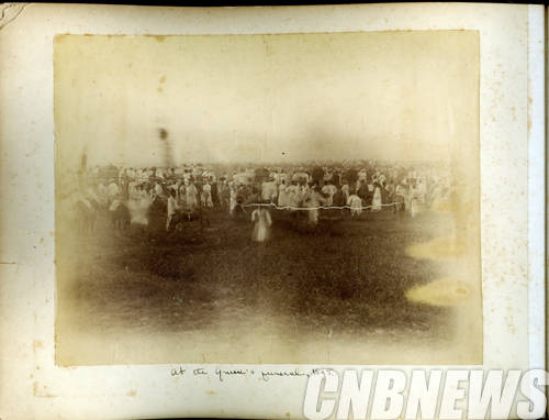 '1895년 명성황후 장례식에서'.(사진=배재학당역사박물관)