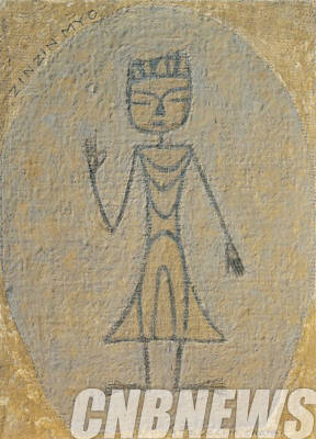 장욱진, '진진묘'.33 x 24 cm, Oil on canvas, 1970.(이미지=서울옥션)