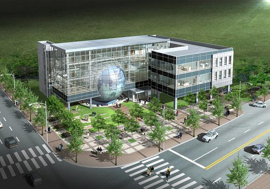 부산 해운대 센텀시티에 위치한 국제기구인 ‘APEC 기후센터’ 조감도. (사진제공=부산시)