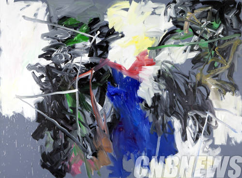 장 마리 해슬리, 'Untitled(Bull)'. Oil on canvas, 191x259cm, 2007.
