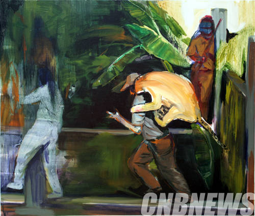 이은새, '표범의 습격' 설치전경.(사진=왕진오 기자)