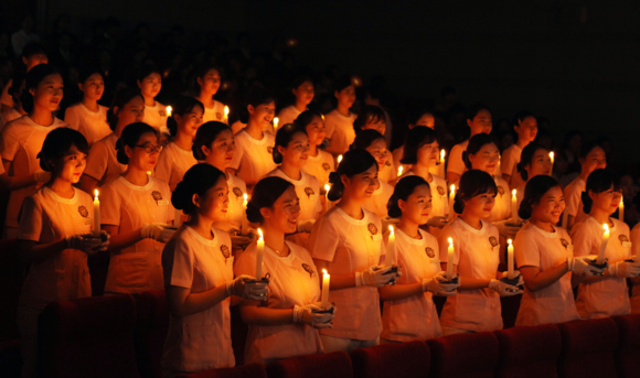지난해 11월 동명대 간호학과 나이팅게일 선서식 모습. (사진제공=동명대)
