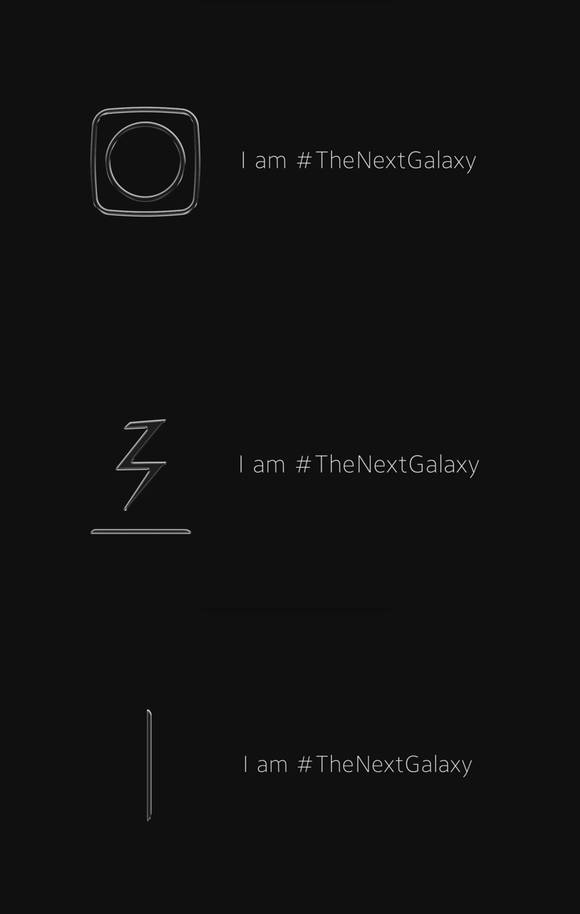 위에서부터 카메라, 속도, 옆면을 강조한 ‘갤럭시S6’ 티저 영상(사진: 연합뉴스)