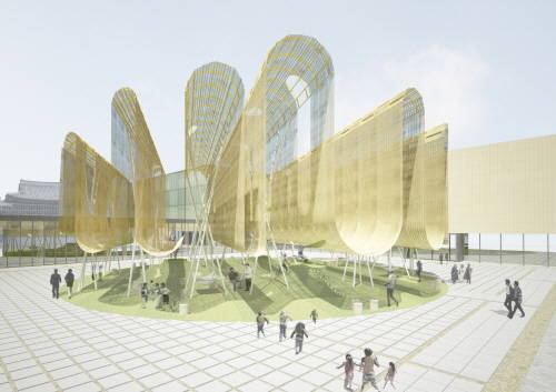 ‘지붕 감각’은 한국적 소재인 갈대의 재료적 특성에서 창안한 작품으로 갈대발의 유연성을 잘 활용한 점이 높은 평가를 받았다.(사진제공=현대카드)