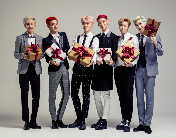 롯데호텔부산 홍보모델로 위촉된 그룹 ‘보이프렌드’. (사진제공=롯데호텔부산)