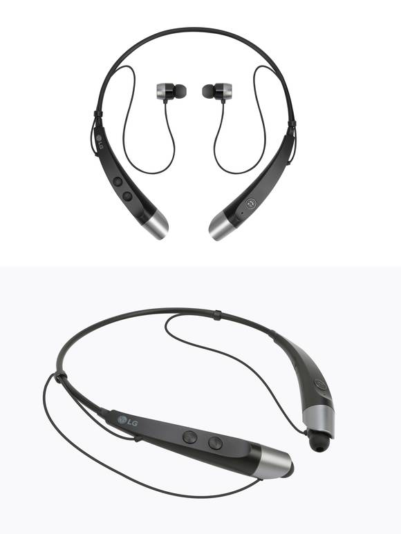 넥밴드 스타일의 초저중량 블루투스 헤드셋 LG 톤플러스 HBS-500(사진 제공: LG전자)