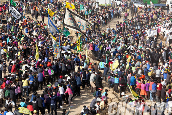 중요무형문화재 제75호, 당진시 기지시줄다리기 축제.(사진=문화재청)