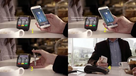 삼성페이의 작동 순서(사진: 삼성전자)