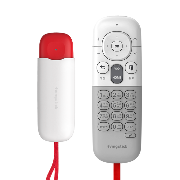 뉴 티빙스틱과 전용 리모컨(사진 제공: CJ헬로비전)