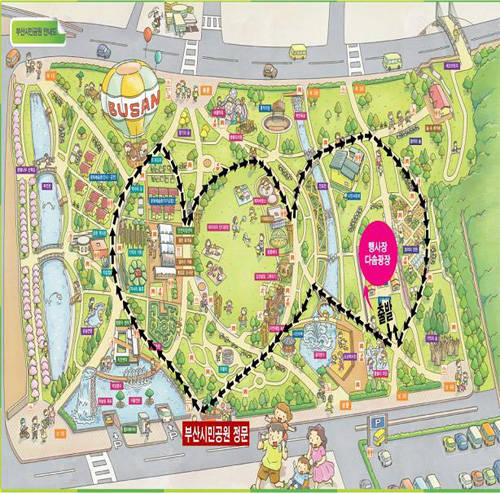 (사진제공=부산시) 제4회 KBS 가족사랑 유모차 걷기대회의 코스