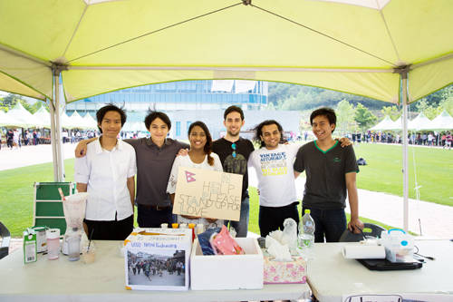 (사진제공=UNIST) UNIST 외국인 학생들이 네팔 지진 피해 돕기에 한마음으로 나섰다