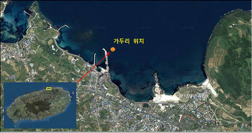 (사진제공=해수부) 가두리 시설이 위치한 제주시 조천읍 함덕리 정주항 인근