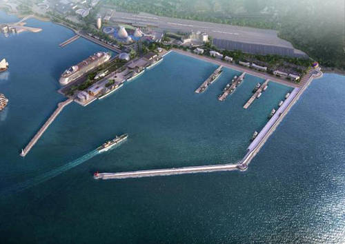 (사진제공=해수부) 15일 착공식을 가질 여수신북항 조감도
