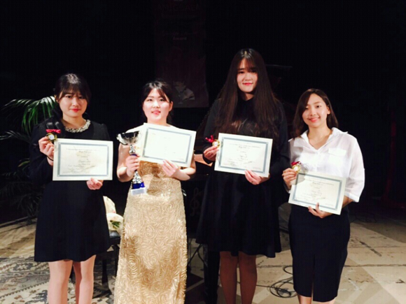 왼쪽부터 경성대 음악학부 석가윤, 전혜지, 조유진, 공예린씨. (사진제공=경성대)