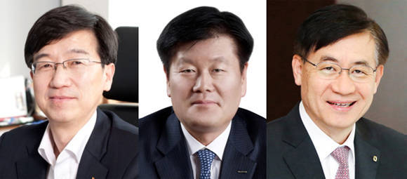 왼쪽부터 박성욱 SK하이닉스 사장, 김경배 현대글로비스 사장, 홍기택 한국산업은행 회장(사진: CEO스코어)