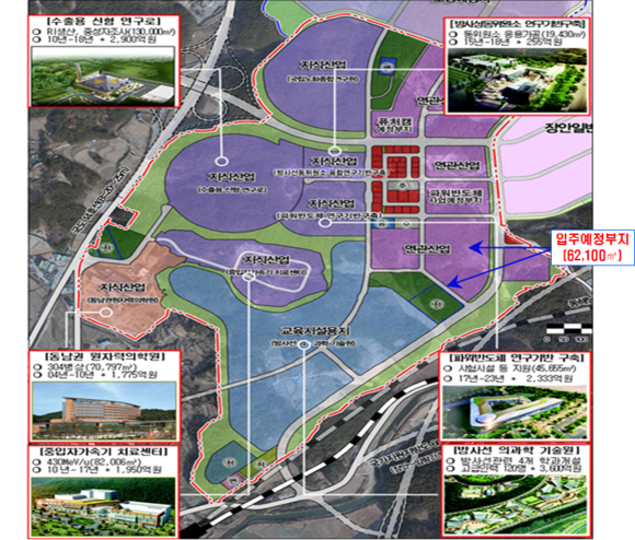 방사선 의·과학산단 입주예정 부지 위치도. (사진제공=부산시)