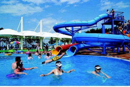 외달도 수영장 모습.