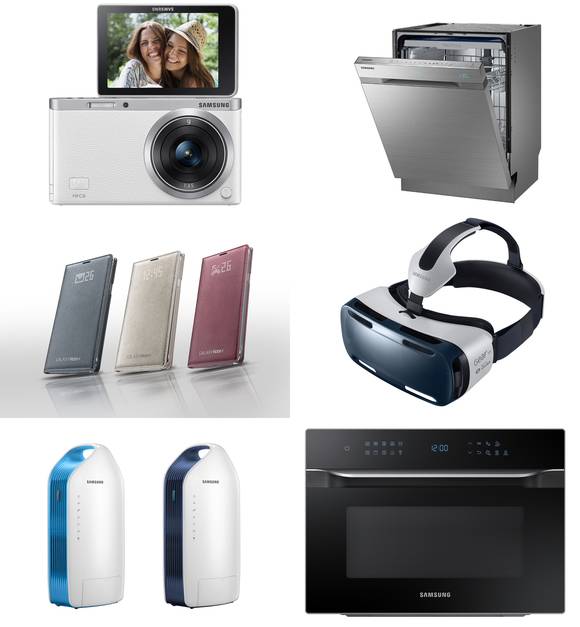 삼성전자가 국제 디자인 공모전 ‘IDEA 2015’에서 금상 1개, 은상 3개, 동상 4개 등 8개 본상을 수상했다. 각 상을 수상한 제품 사진들. (사진제공=삼성전자)