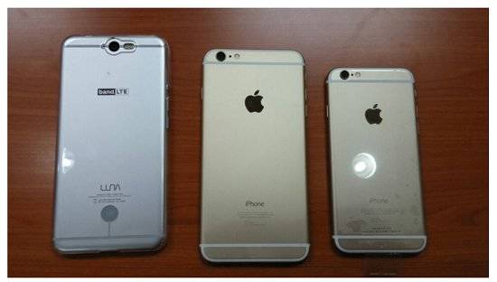 (왼쪽부터) 루나와 아이폰6 플러스, 아이폰6 (사진=인터넷)