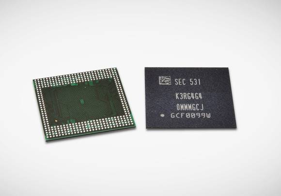 삼성전자의 12기가비트 모바일 D램. (사진제공=삼성전자)