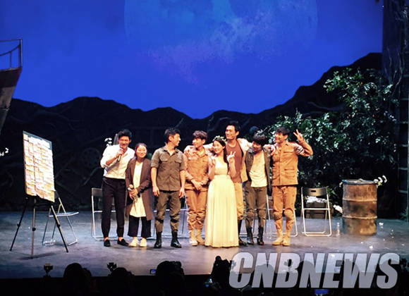 공연 100회를 기념해 열린 창작 뮤지컬 '여신님이 보고 계셔' 관객과의 대화 현장.(사진=스토리피)