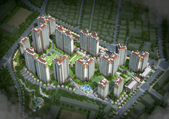 통영 '해모로 오션힐' 조감도.