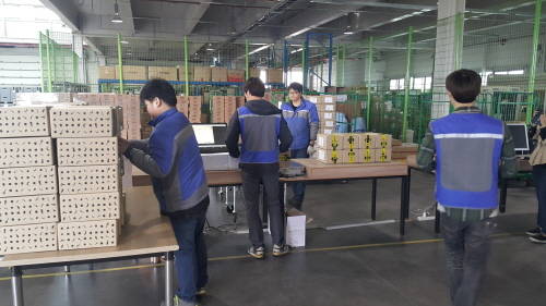 현대로지스틱스 인천 국제특송 작업장.(사진제공=현대로지스틱스)