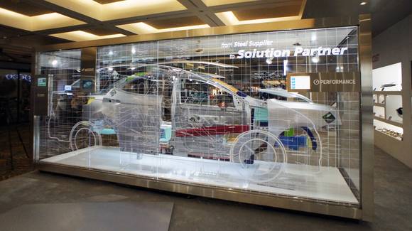 포스코가 ‘2016 북미국제오토쇼(NAIAS)’에서 선보일 자체 개발 철강 차체. (사진제공=포스코)