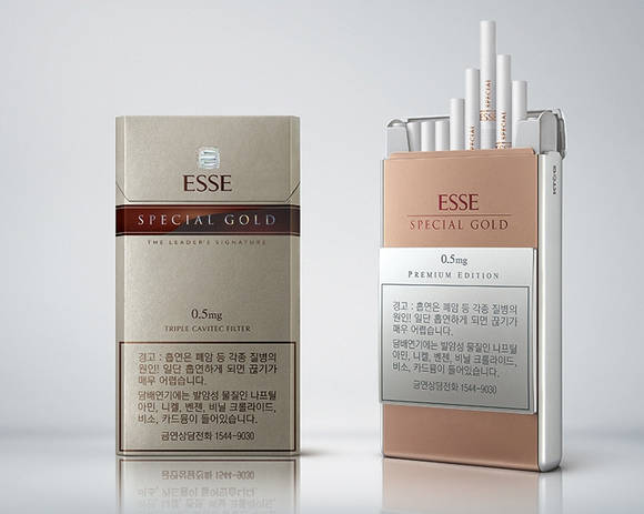 프리미엄 초슬림 담배 ‘에쎄 스페셜 골드 0.5mg’. (사진제공=KT&G)