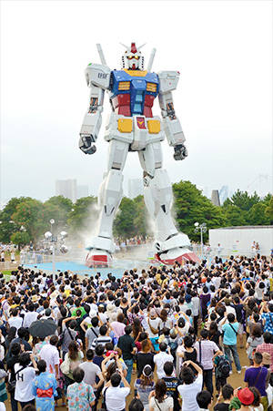 도쿄 임해부도심 오다이바의 다이버시티 앞 광장에 설치된 실물 크기 건담. (사진=GGC)