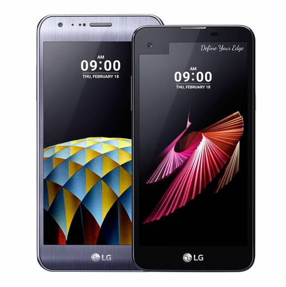 LG전자의 보급형 스마트폰 ‘X 캠’(왼쪽)과 ‘X 스크린’. (사진제공=LG전자)