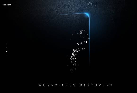 삼성전자가 갤럭시 S7 론칭을 위해 제작한 것으로 보이는 미공개 티저 홈페이지. 방수 기능을 중점 홍보하고 있다. (사진=삼성전자)