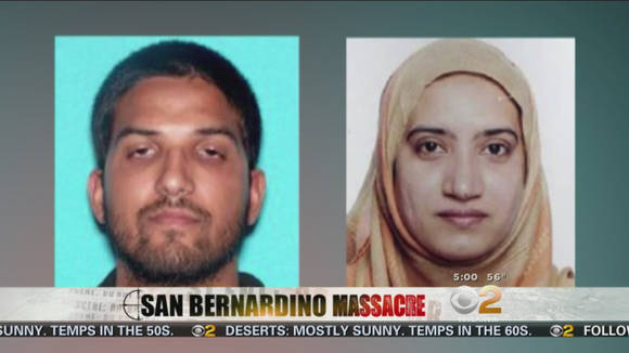 샌 버나디노 테러사건의 두 용의자. (사진=CBS캡처)