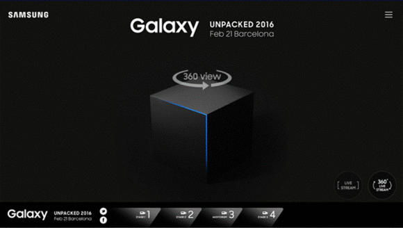 삼성전자의 갤럭시 언팩 행사가 360도 영상으로 실시간 중계된다. (사진제공=삼성전자)