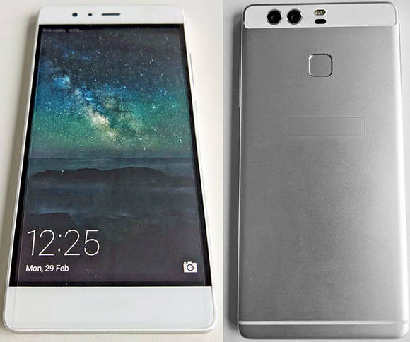 IT전문 트위터리안 에반 블라스(Evan Blass)가 공개한 ‘화웨이 P9’의 전후면 사진. (사진=에반 블라스 트위터)