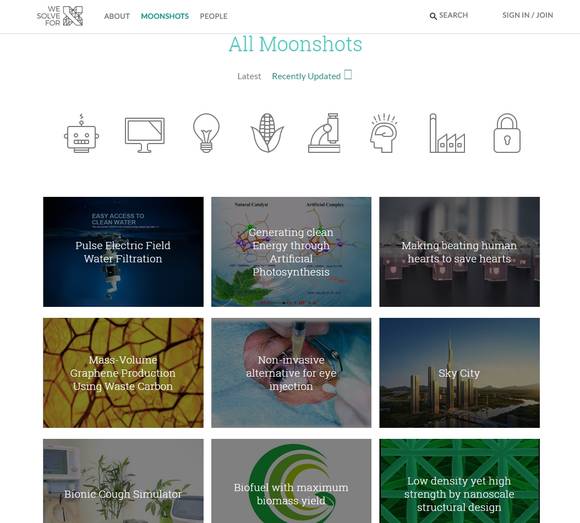 구글 X가 추진해온 수십여 개의 문샷 프로젝트들. (사진=구글)