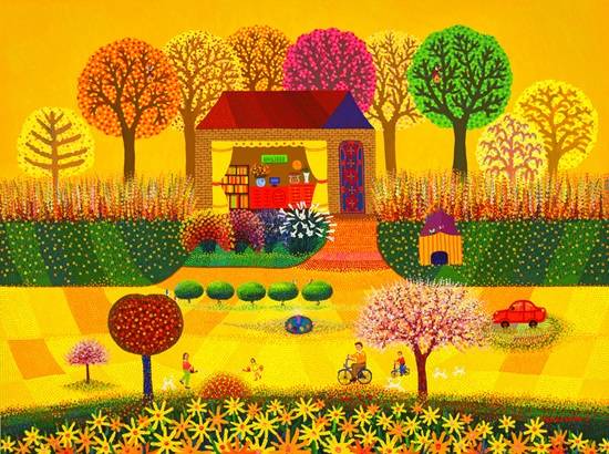 김덕기 작가의 가족-함께하는 시간, Acrylic on canvas, 181.8X259cm, 2016