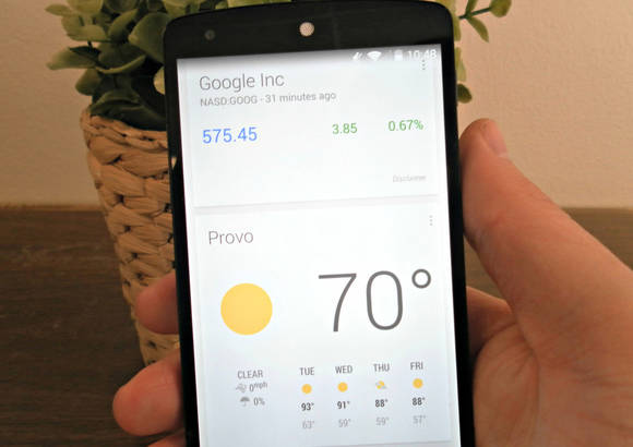 ‘구글 나우’는 다양한 카드형 정보를 제공한다. (사진=안드로이드센트럴)