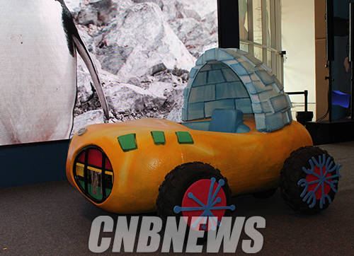 대상을 수상한 3작품 중 하나로 실제 구동이 가능한 ‘이글루 자동차’. (사진=정의식 기자)
